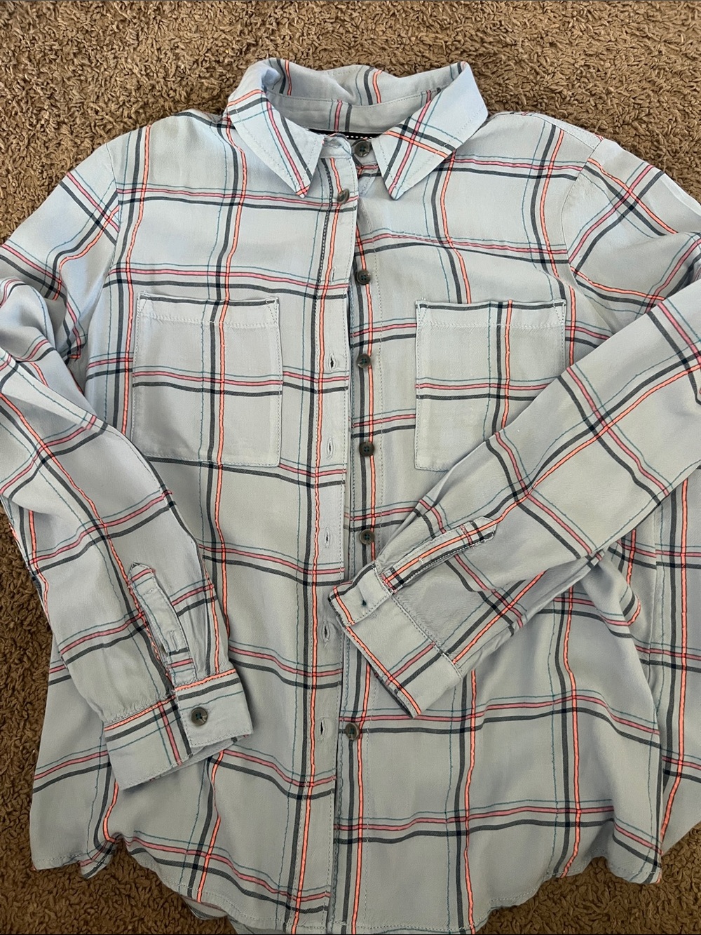 Pilcro By Anthropologie Light Blue Plaid Button-Up Shirt - Men